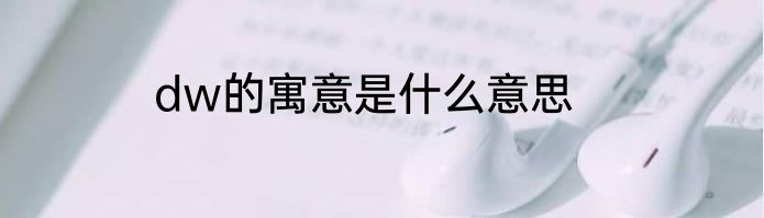 dw的寓意是什么意思