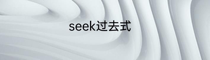 seek过去式