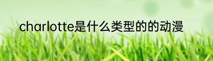 charlotte是什么类型的的动漫