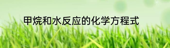 甲烷和水反应的化学方程式