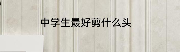 中学生最好剪什么头
