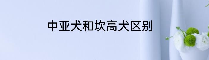中亚犬和坎高犬区别