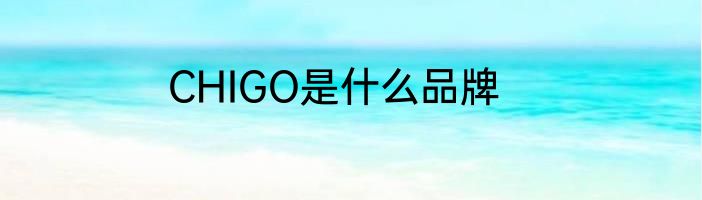 CHIGO是什么品牌
