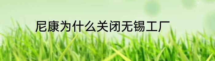 尼康为什么关闭无锡工厂