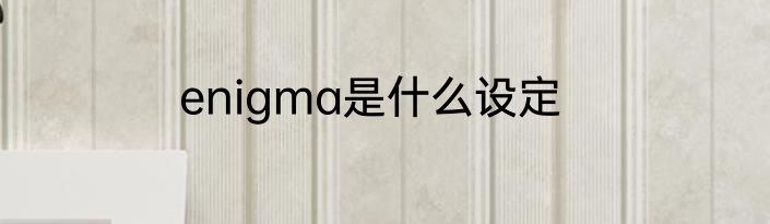 enigma是什么设定