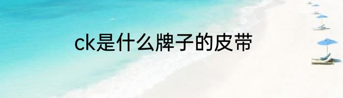 ck是什么牌子的皮带