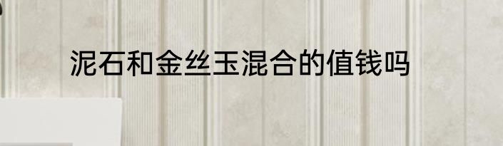 泥石和金丝玉混合的值钱吗