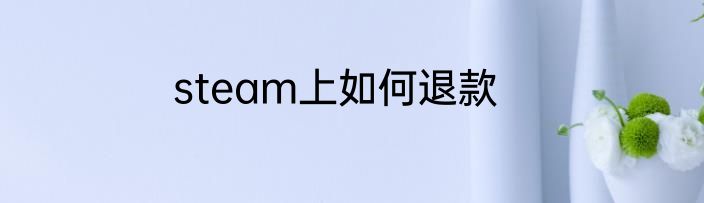 steam上如何退款