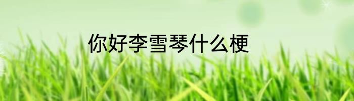 你好李雪琴什么梗