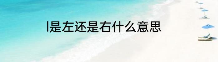 l是左还是右什么意思
