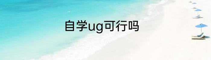 自学ug可行吗