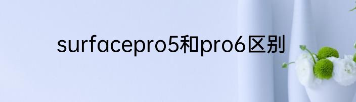 surfacepro5和pro6区别