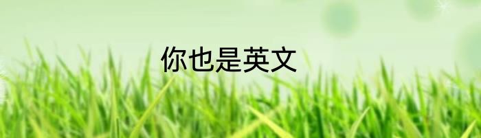 你也是英文