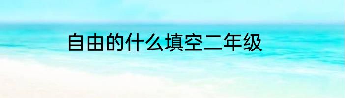 自由的什么填空二年级