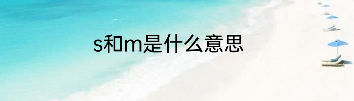 s和m是什么意思