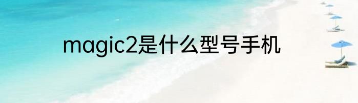 magic2是什么型号手机