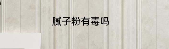 腻子粉有毒吗