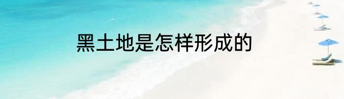 黑土地是怎样形成的