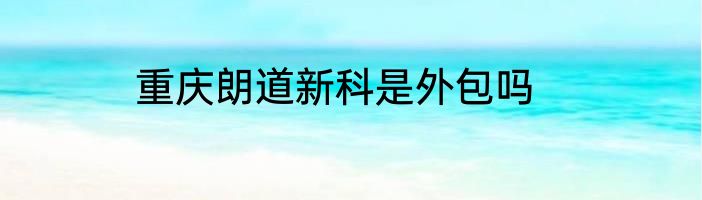 重庆朗道新科是外包吗