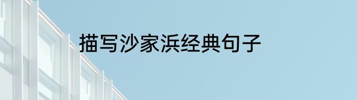 描写沙家浜经典句子