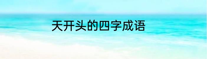 天开头的四字成语