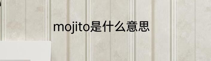mojito是什么意思