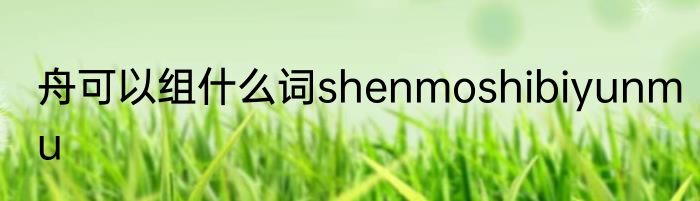 舟可以组什么词shenmoshibiyunmu