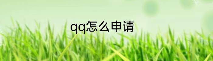 qq怎么申请