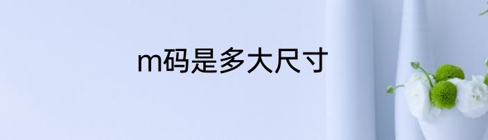 m码是多大尺寸