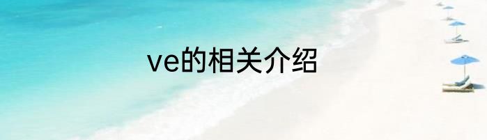 ve的相关介绍