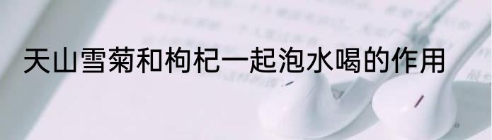 天山雪菊和枸杞一起泡水喝的作用