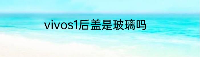 vivos1后盖是玻璃吗