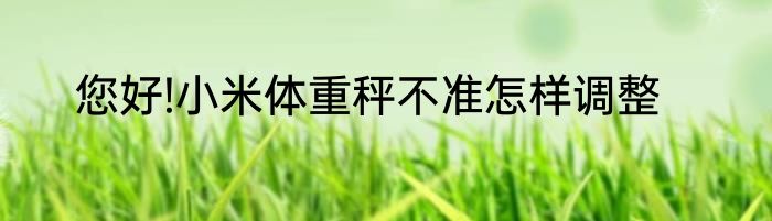 您好!小米体重秤不准怎样调整
