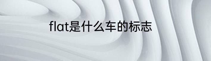flat是什么车的标志