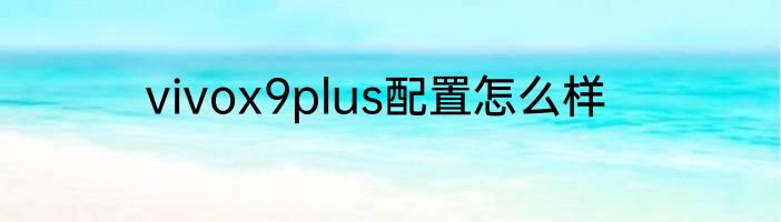 vivox9plus配置怎么样