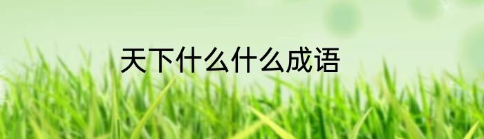 天下什么什么成语