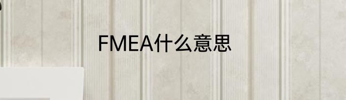 FMEA什么意思