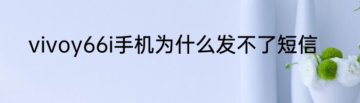 vivoy66i手机为什么发不了短信