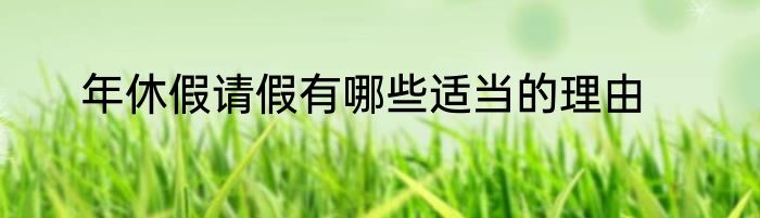 年休假请假有哪些适当的理由