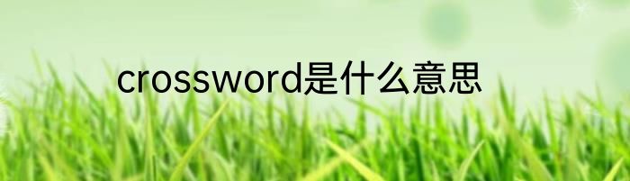 crossword是什么意思