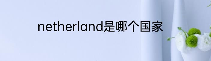 netherland是哪个国家