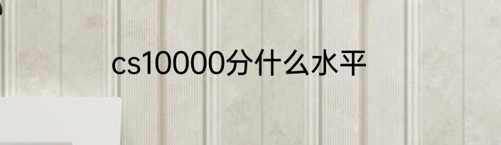 cs10000分什么水平