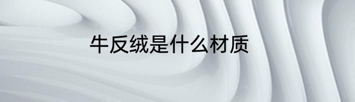 牛反绒是什么材质