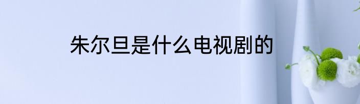 朱尔旦是什么电视剧的