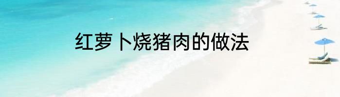 红萝卜烧猪肉的做法