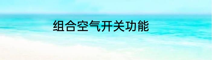 组合空气开关功能