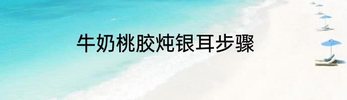 牛奶桃胶炖银耳步骤