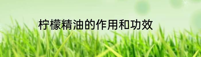 柠檬精油的作用和功效