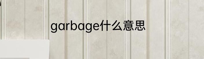garbage什么意思