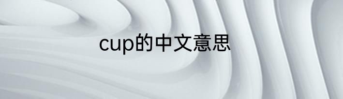 cup的中文意思
